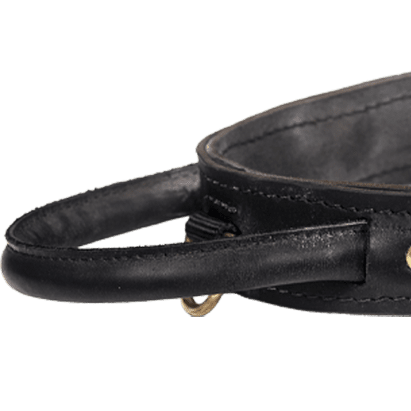 Black Leather Agitation Collar Handle