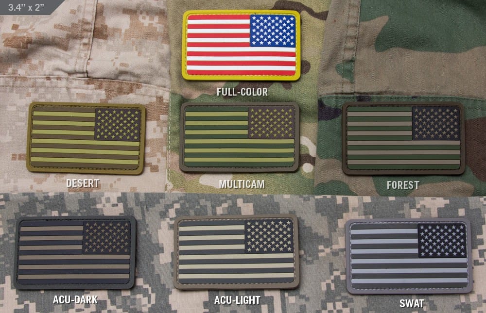 US Flag Reversed PVC Patch - Image 3