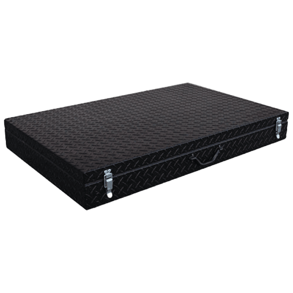 Black collapsible crate closed