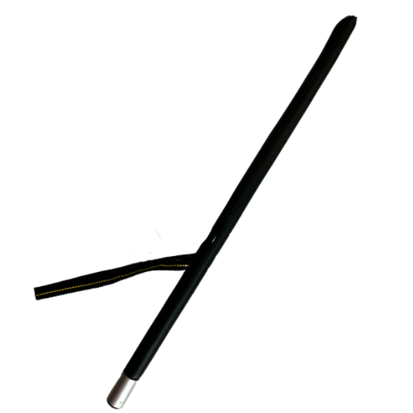 A black padded stick for working dog training