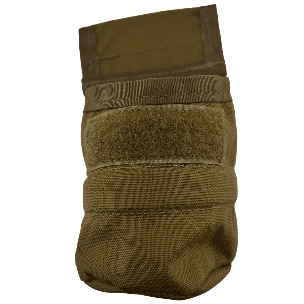 The front of the Molle Reward Pouch in the color coyote.