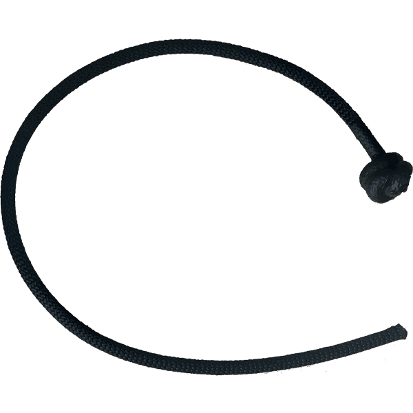 24" Black Nylon Rope Handle with Rubberized Knot