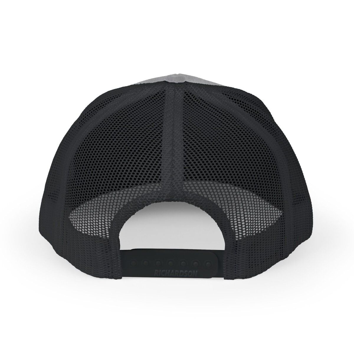 Trucker Cap with Black Custom Canine Unlimited Logo on White Globe with Name - Image 3