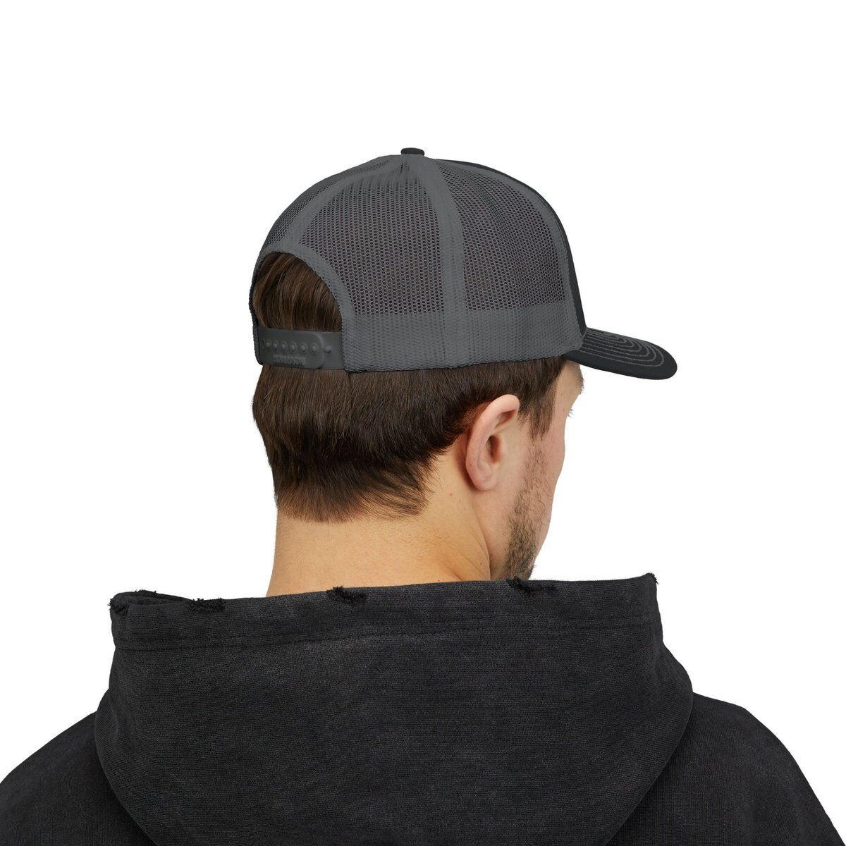 Snapback Trucker Cap with Vintage Black Custom Canine Unlimited Logo - Image 20