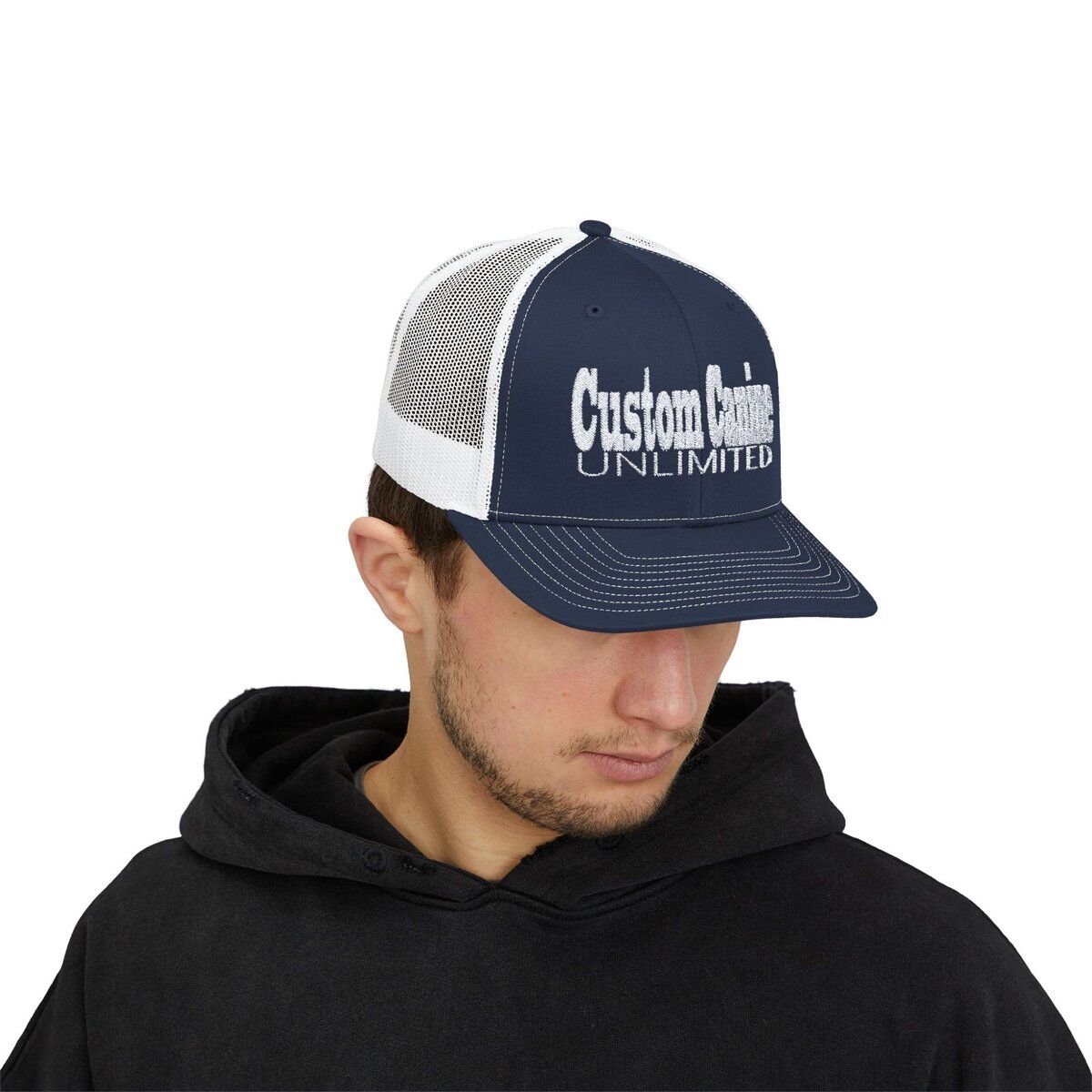 Snapback Trucker Cap with White Custom Canine Unlimited - Image 39