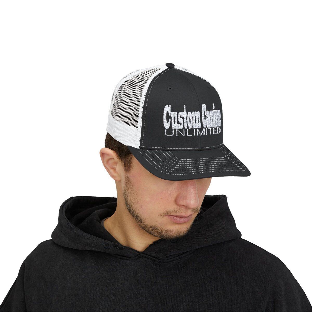 Snapback Trucker Cap with White Custom Canine Unlimited - Image 9