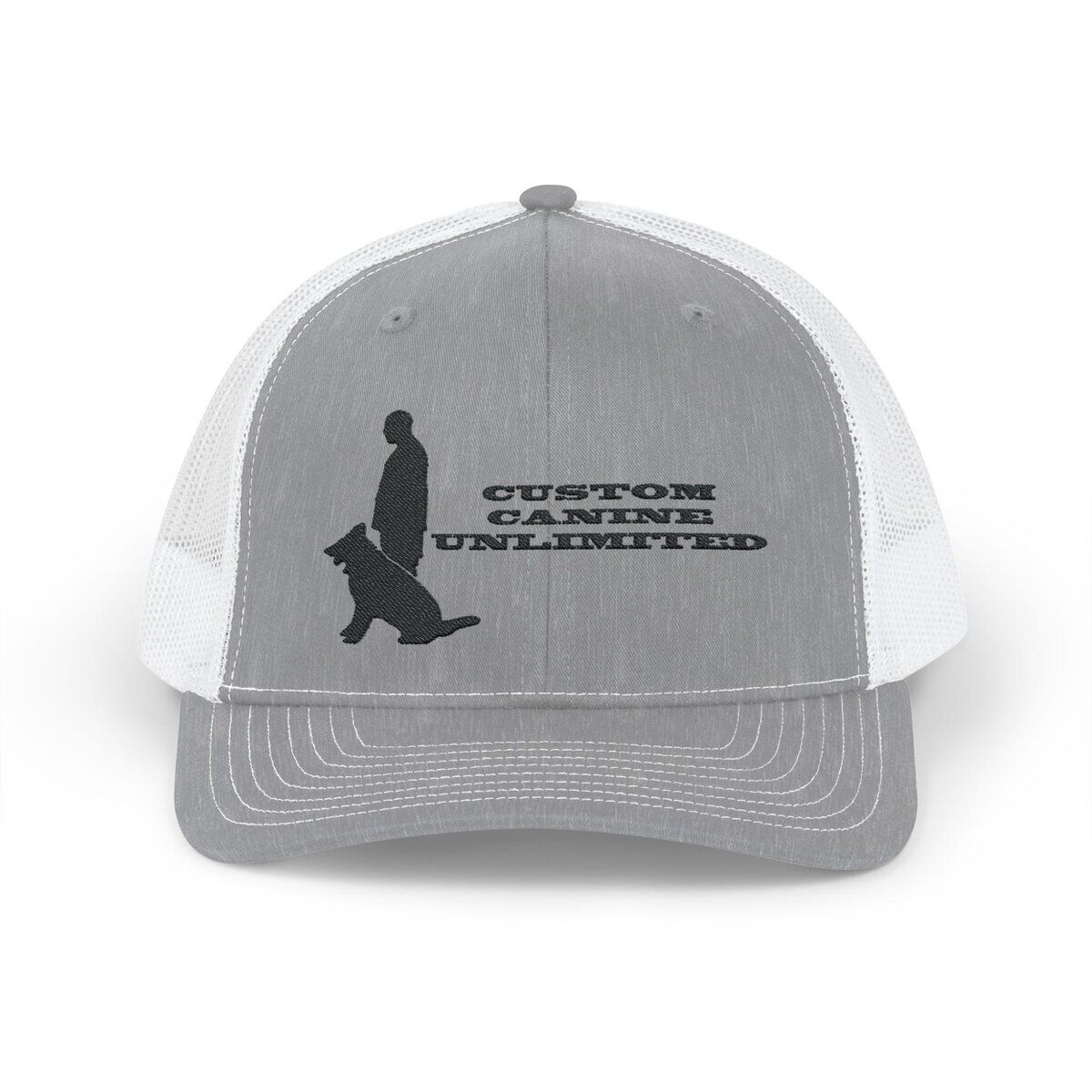 Snapback Trucker Cap with Black Custom Canine Unlimited Logo with Words - Image 5