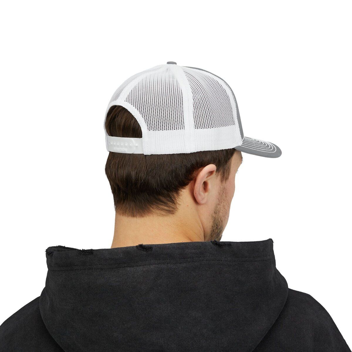 Snapback Trucker Cap with Vintage Black Custom Canine Unlimited Logo - Image 8