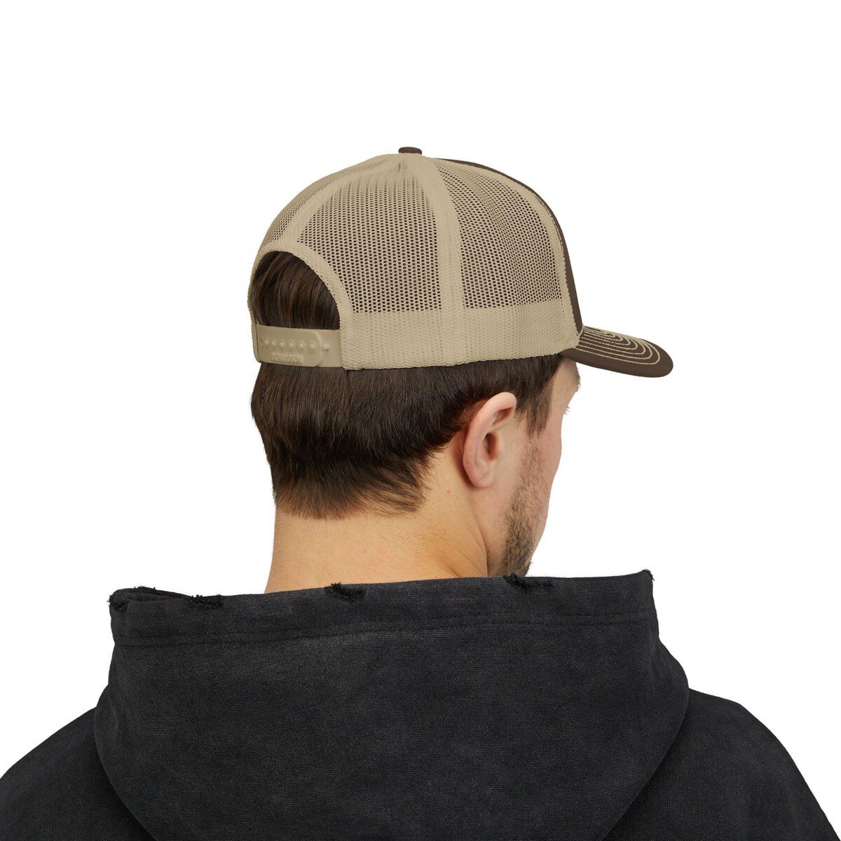 Trucker Cap with Black Custom Canine Unlimited Logo on White Globe with Name - Image 40
