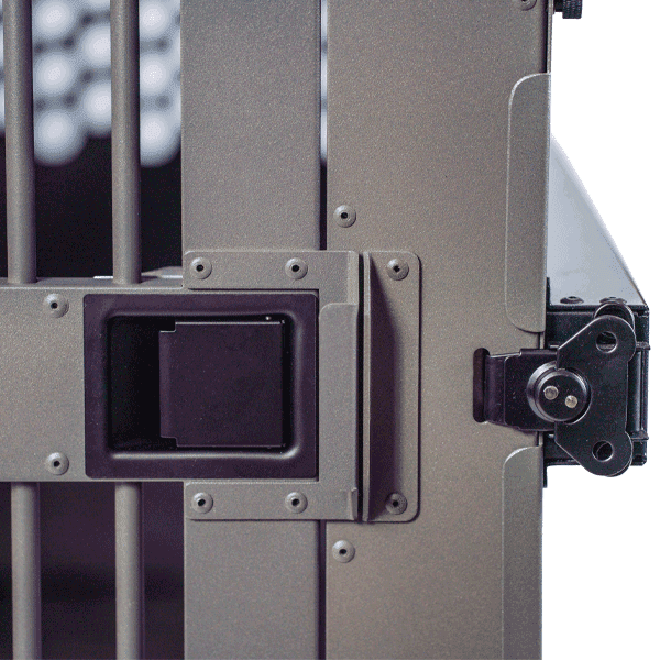 Rock Creek Crates-Collapsible Dog Crate Lock Close Up