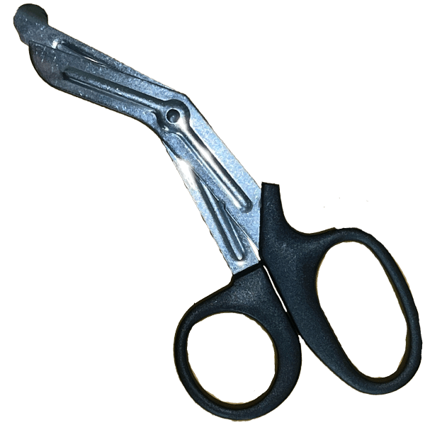 Trauma Utility Shears with stainless steel blade and black handle