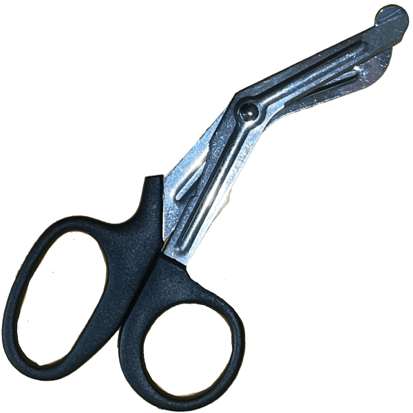Trauma Utility Shears with stainless steel blade and black handle
