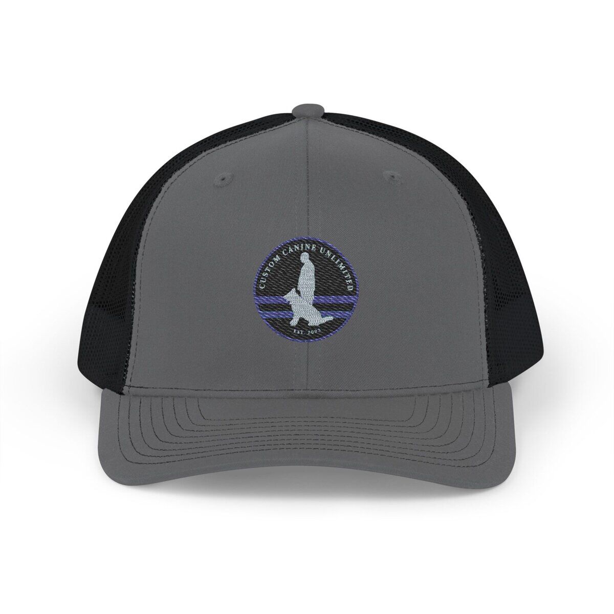 Custom Canine Unlimited Trucker Hat – Thin Blue Line K9 Logo | Premium Mesh Back Cap - Image 17