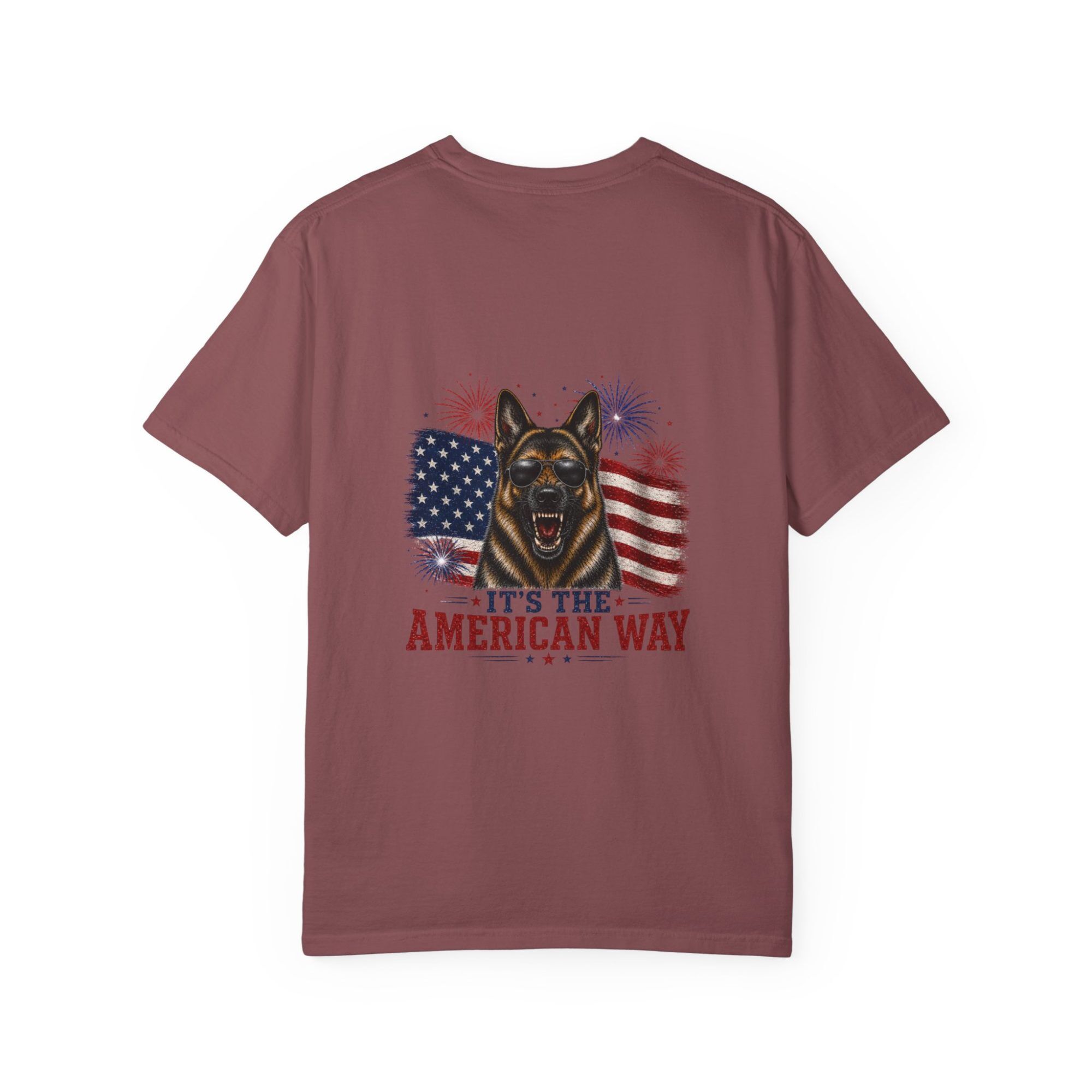 “It’s The American Way” K9 German Shepherd 4th of July Graphic Tee - Image 6