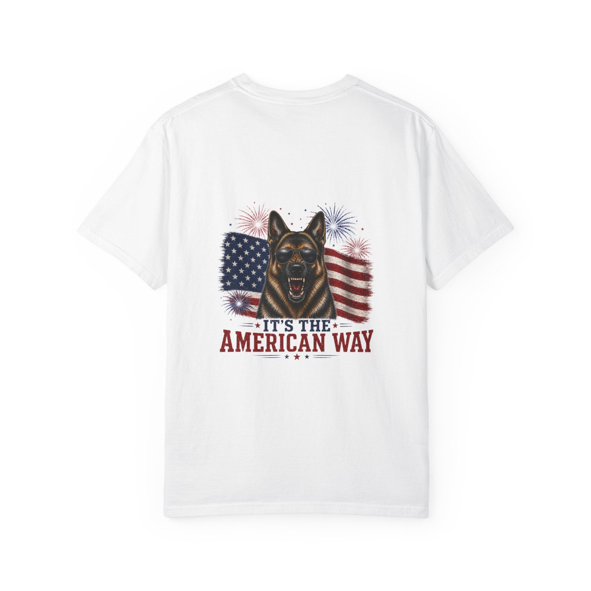 “It’s The American Way” K9 German Shepherd 4th of July Graphic Tee - Image 2