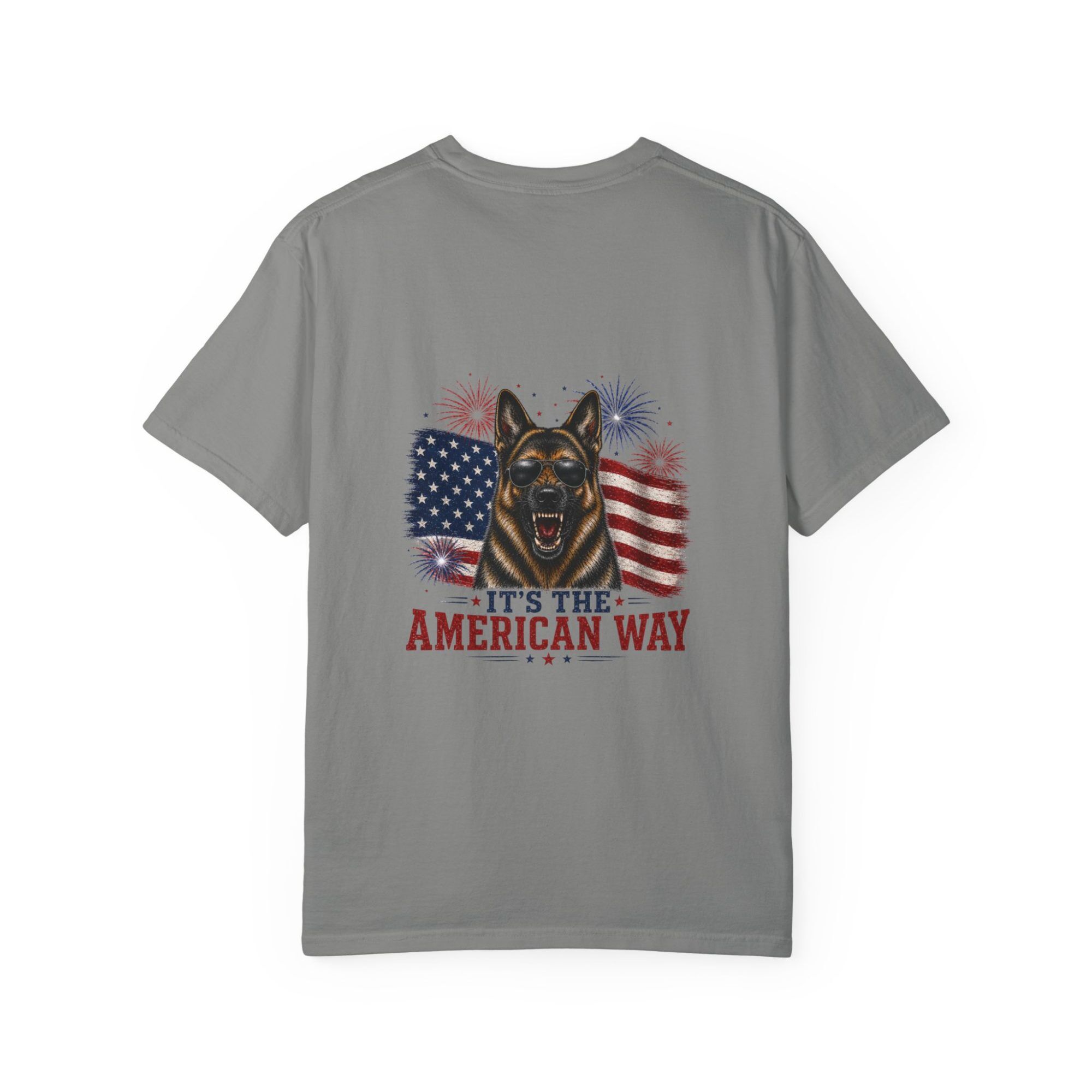 “It’s The American Way” K9 German Shepherd 4th of July Graphic Tee - Image 38