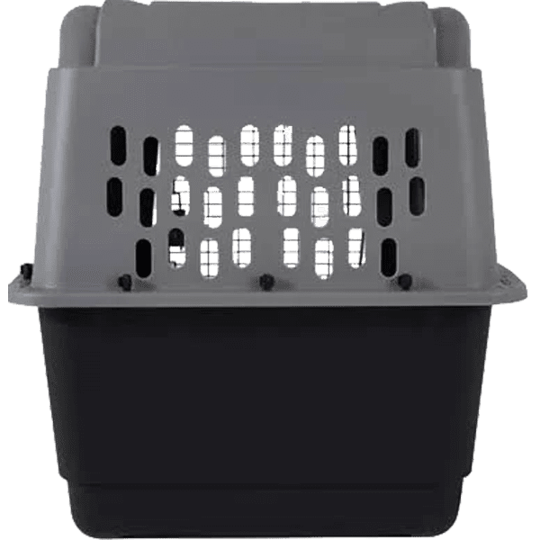 Gray and Black Dog Crate back
